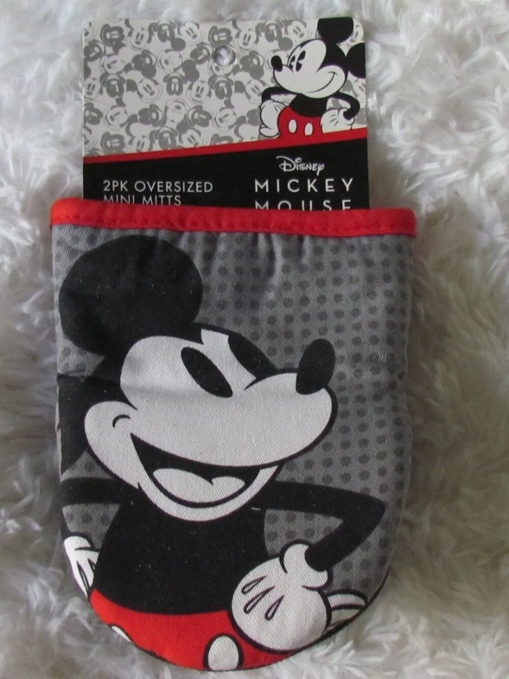 Disney Mickey Mouse 2 Pack Oversized Mini Oven Mitts - NEW